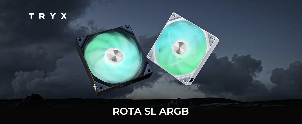 TRYX ROTA SL ARGB 120mm Case Fan Black - lighting detail