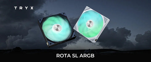 TRYX ROTA SL ARGB 120mm Case Fan Black - lighting detail