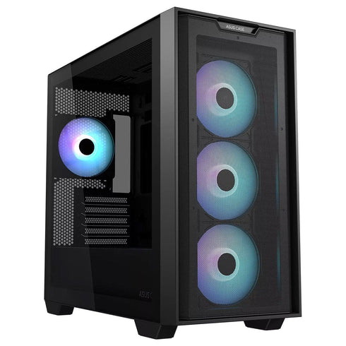 ASUS A21 PLUS ARGB Micro ATX Tower Case Black - Anigma