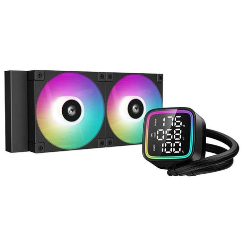 DeepCool LD240 ARGB 240mm AIO Liquid Cooler (Black) - Anigma