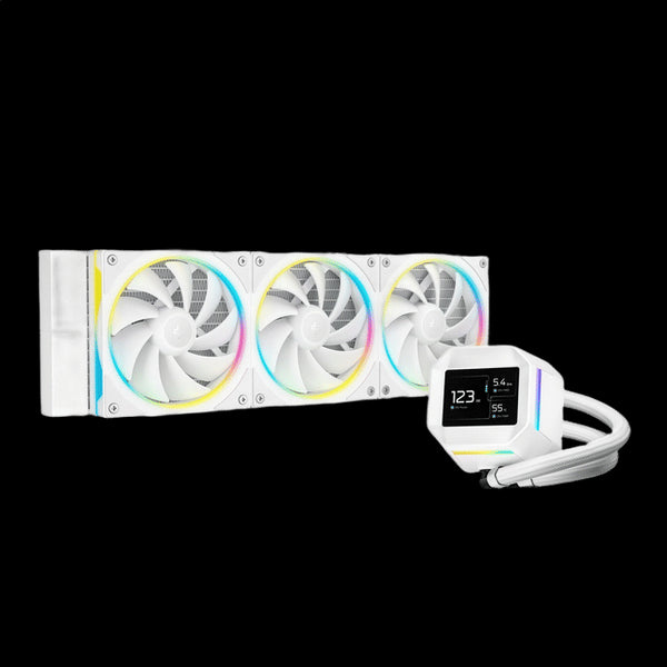 DEEPCOOL AIO LM360 A-RGB Customizable 2.4" IPS LCD Screen Liquid Cooler - White