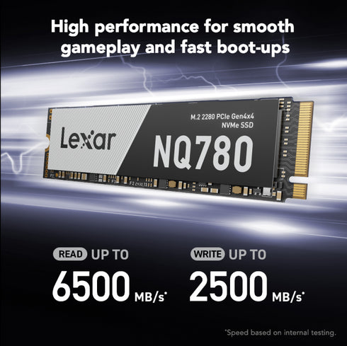 Lexar M.2 1TB SSD PCIe Gen4 NVMe NQ780 ,Up to 6500 MB/s Read