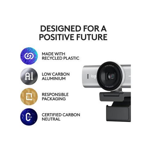 Logitech MX Brio 4K Webcam - Pale Gray - Dokkantech