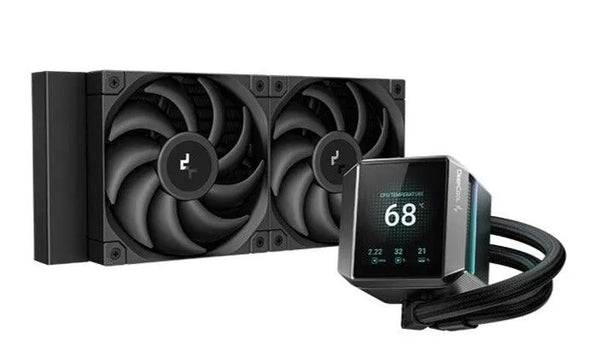DeepCool MYSTIQUE 240 LCD 240mm AIO Liquid Cooler (Black) - Anigma