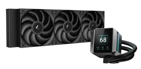 DeepCool MYSTIQUE 360 LCD 360mm AIO Liquid Cooler (Black) - Anigma