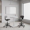 Navodesk SOLO Electric Standing Desk White | Single-Leg | 63-128cm | Motorized | Square Base
