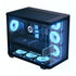 AEROCOOL P500C-G-BK-v1 Mid-Tower Case with Tempered Glass Panels and Pre-installed ARGB Fans - Black - Image 2