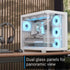 AEROCOOL P500C Mid-Tower Case with Tempered Glass Panels and Pre-installed ARGB Fans – White