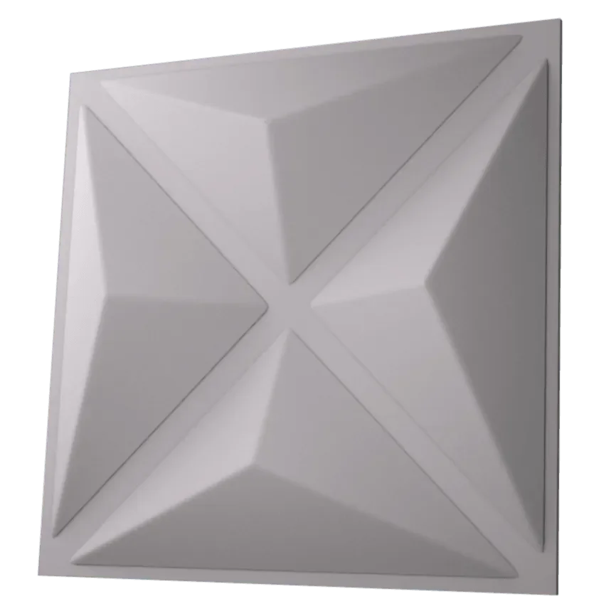 Anigma 3D PVC Wall Panels, Quadro Shape, Black/White, Easy Installation, 12 pieces - Anigma