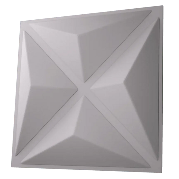 Anigma 3D PVC Wall Panels, Quadro Shape, Black/White, Easy Installation, 12 pieces - Anigma