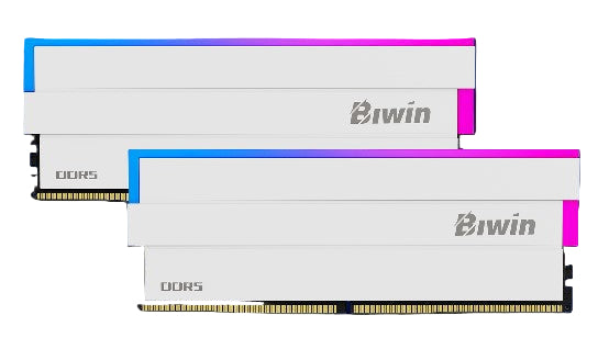 Biwin Black Opal DW100 RGB 6000Mhz 32GB (2x16GB) DDR5 CL36 (INTEL XMP & AMD EXPO) White - Anigma
