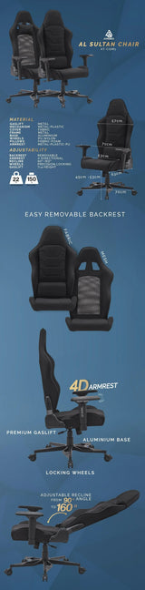 Anigma Al-Sultan Premium Gaming Chair Black - Anigma
