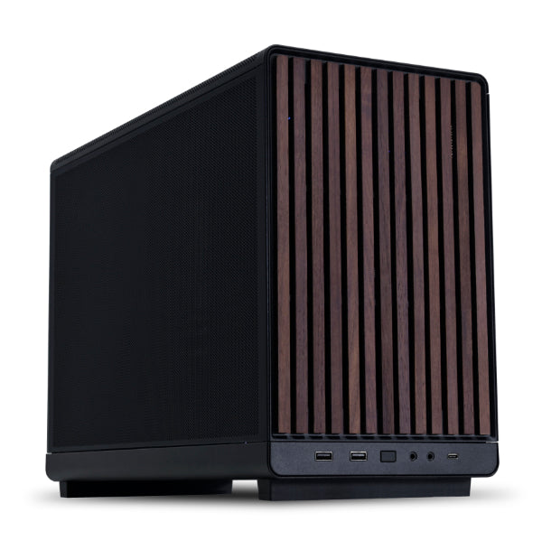 Lian Li A3-mATX Wood Edition Black - Angle View