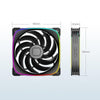 GEOMETRIC FUTURE SQUAMA FAN BALCK 140MM 3 PACK
