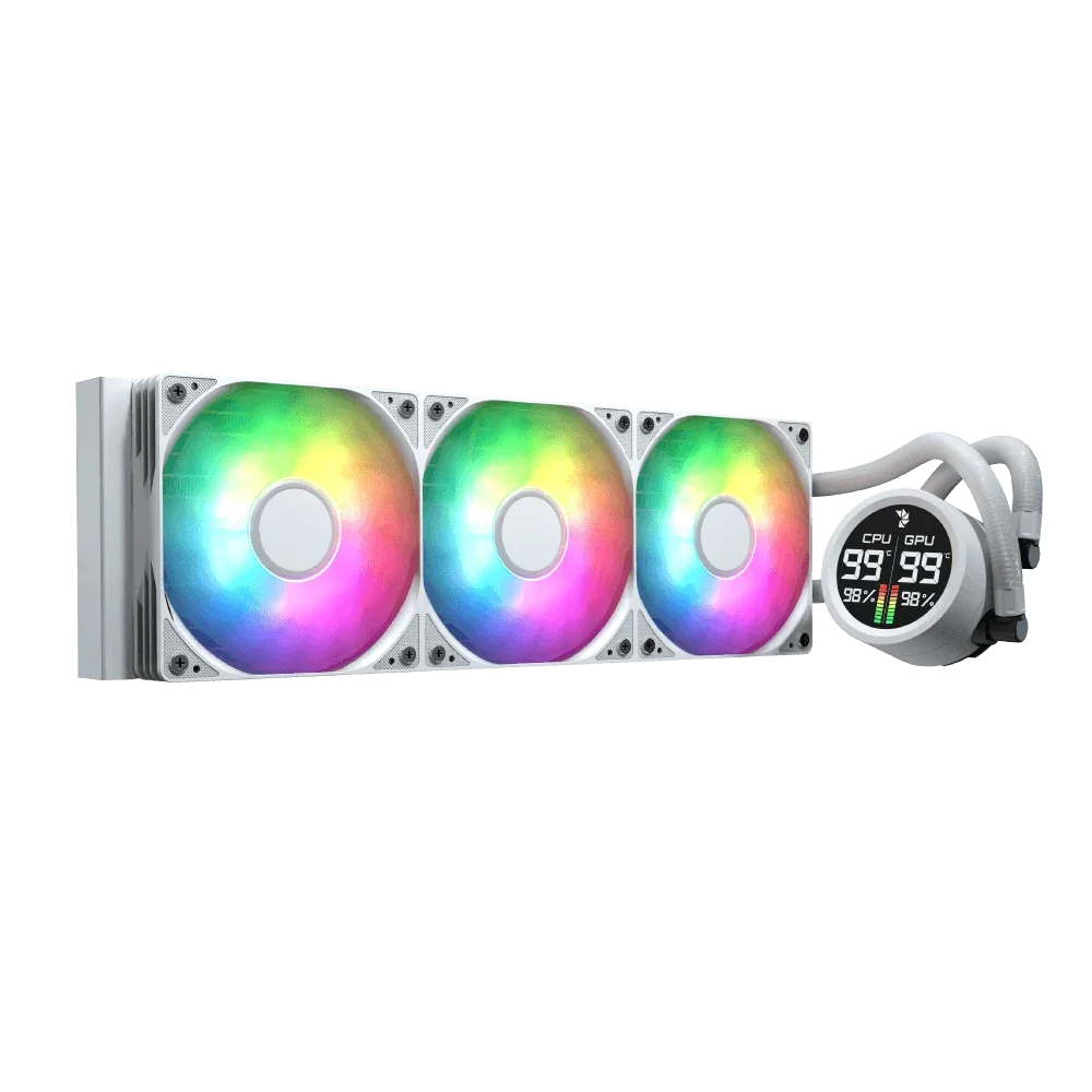 Aerocool Abyss L360R 360mm Digi ARGB Liquid Cooler, White