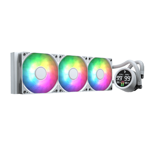 Aerocool Abyss L360R 360mm Digi ARGB Liquid Cooler, White