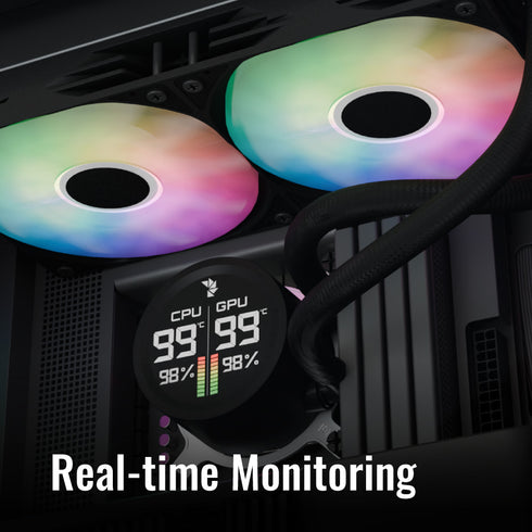 AeroCool Liquid Cooler Abyss L240R Digi, Black