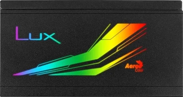 AeroCool LUX RGB 750W, 80Plus 230V EU Bronze up to 88%+ efficiency, Addressable RGB, Black