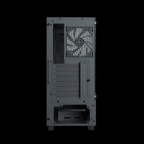 Aerocool B508A Flow Gaming Mid Tower Case with Tempered Glass, Black