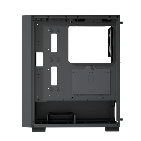 Aerocool B508A Flow Gaming Mid Tower Case with Tempered Glass, Black