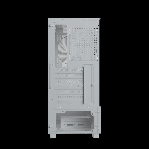 Aerocool B508A Flow Gaming Mid Tower Case with Tempered Glass, White