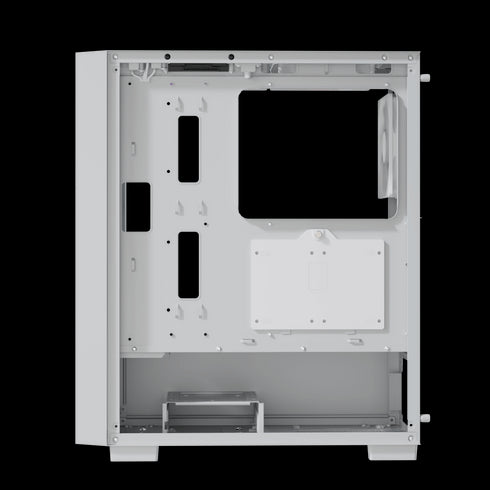 Aerocool B508A Flow Gaming Mid Tower Case with Tempered Glass, White