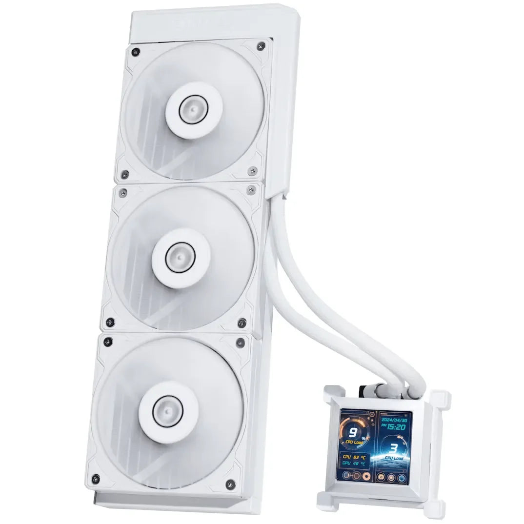 Lian Li HydroShift LCD 360mm AIO Liquid CPU Cooler White - Anigma