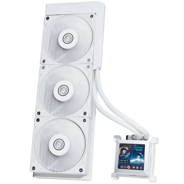 Lian Li HydroShift LCD 360mm AIO Liquid CPU Cooler White - Anigma