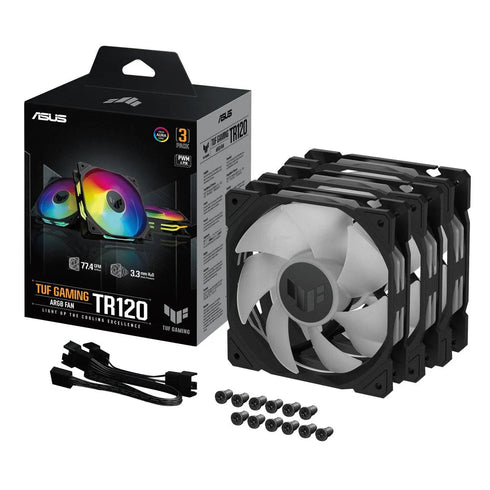 ASUS TUF Gaming TR120 ARGB Standard Blade Black (1 Pack) (3 Fans In Total) - Anigma