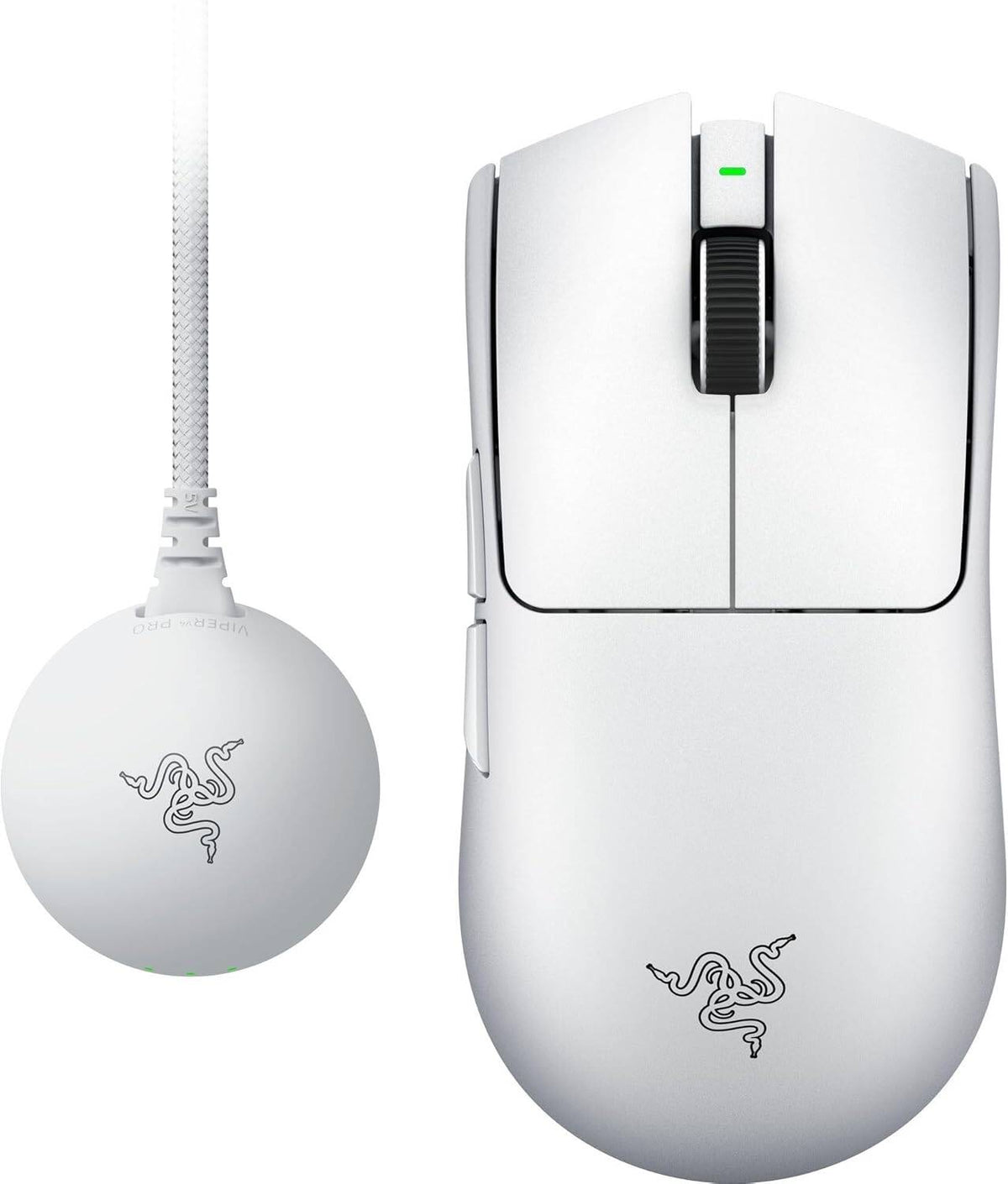 Razer Viper V4 Pro HyperSpeed Wireless 49g Focus Pro 50K 8000Hz Gaming Mouse - White