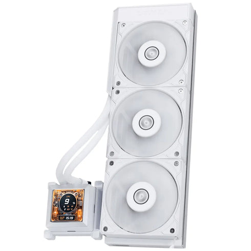 Lian Li HydroShift LCD 360mm AIO Liquid CPU Cooler White - Anigma