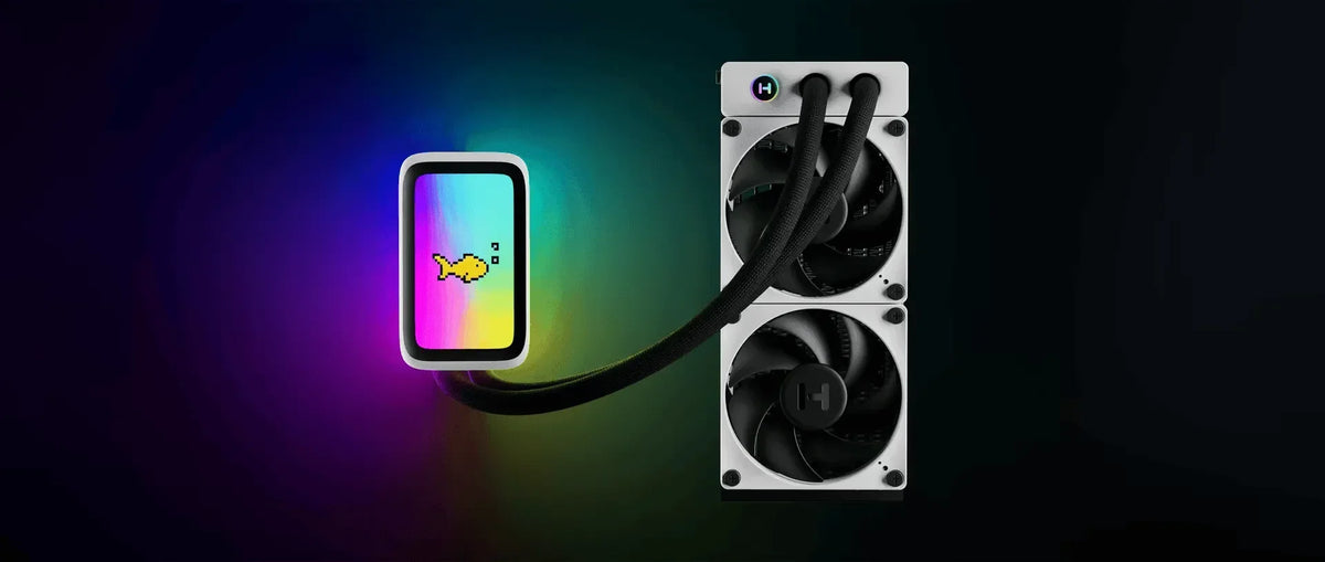 Hyte THICC Q60 240MM Digital and Dual Pump AIO Liquid Cooler (White) - Anigma