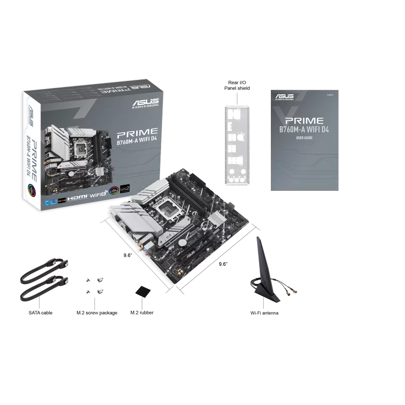 ASUS PRIME B760M-A WIFI DDR4 Micro-ATX Intel LGA1700 Motherboard