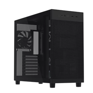 ASUS Prime AP303 Tempered Glass ATX Mid-Tower Case | 44L | 360mm GPU | 360mm Radiator | USB-C 20Gbps | Black