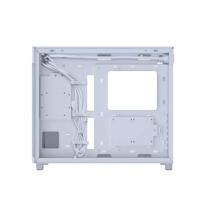 ASUS Prime AP303 Mesh Panel ATX Mid-Tower Case | 44L | 360mm GPU | 360mm Radiator | USB-C 20Gbps | White