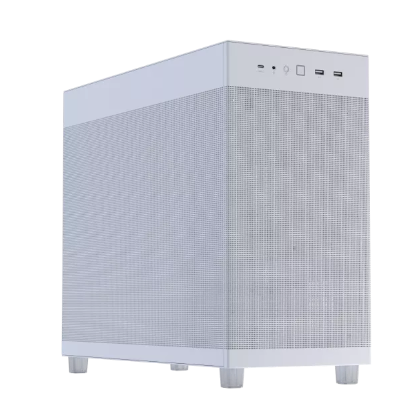 ASUS Prime AP303 Mesh Panel ATX Mid-Tower Case | 44L | 360mm GPU | 360mm Radiator | USB-C 20Gbps | White