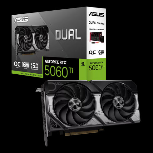 ASUS Dual GeForce RTX 5060 Ti 16GB GDDR7 OC Edition Graphics Card