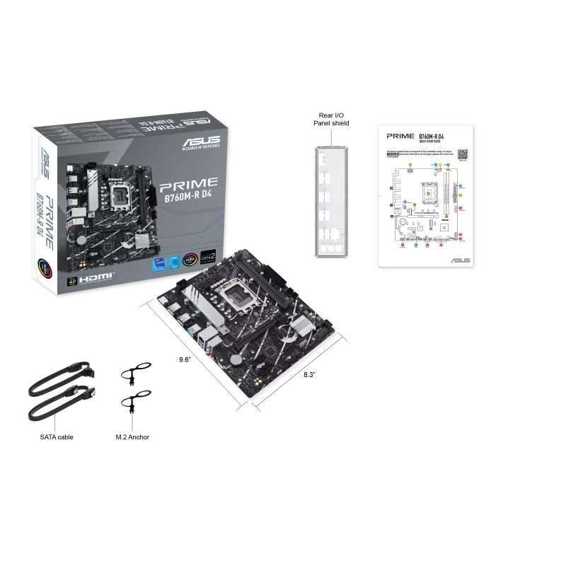ASUS PRIME B760M-R DDR4 Micro-ATX Intel LGA1700 Motherboard