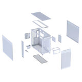 ASUS Prime AP303 Mesh Panel ATX Mid-Tower Case | 44L | 360mm GPU | 360mm Radiator | USB-C 20Gbps | White