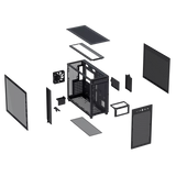 ASUS Prime AP303 Tempered Glass ATX Mid-Tower Case | 44L | 360mm GPU | 360mm Radiator | USB-C 20Gbps | Black