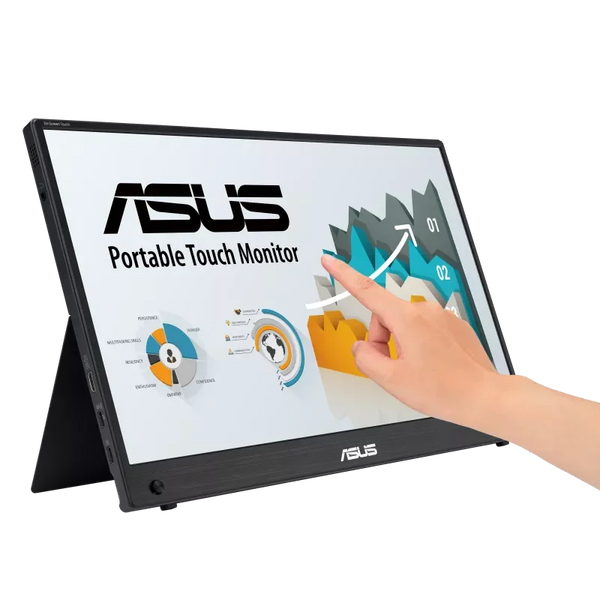 ASUS ZenScreen Touch MB16AMTR Portable Monitor, 15.6" IPS Touch Display, FHD Resolution, 60Hz Refresh Rate, 5ms (GtG) Response Time, 10-Point Projective Capacitive Touch
