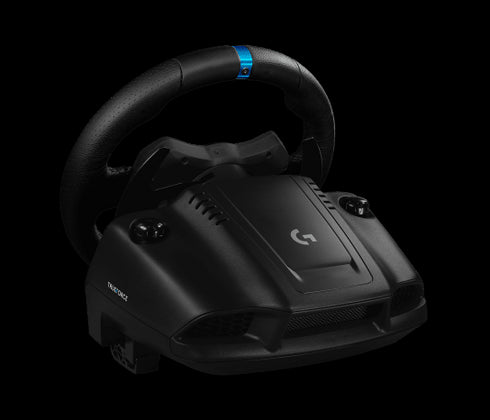 Logitech G923 Racing Wheel and Pedals, TRUEFORCE Feedback, Responsive Driving Design, Dual Clutch Launch Control, Genuine Leather Steering Wheel Cover