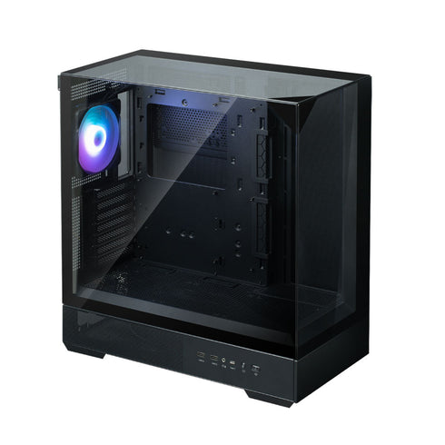 Zalman P40 Prism Black ATX Mid-Tower PC Case – Tempered Glass, ARGB
