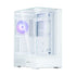 Zalman P40 Prism White ATX Mid-Tower PC Case – Tempered Glass, ARGB