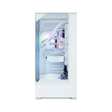 Zalman P40 Prism White ATX Mid-Tower PC Case – Tempered Glass, ARGB