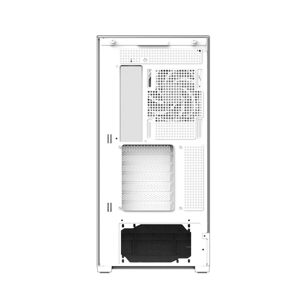 Zalman P40 Prism White ATX Mid-Tower PC Case – Tempered Glass, ARGB