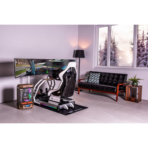 Thermaltake Sim Rig Floor Mat – 1700 × 800 × 3 mm, Splash-Proof Semi-Coarse Texture, Non-Slip Polyurethane Base