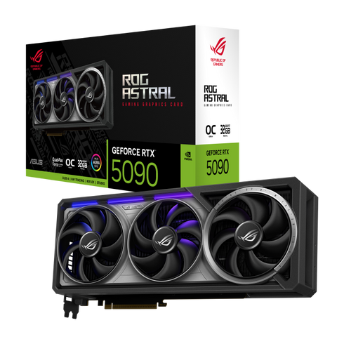 ASUS ROG Astral GeForce RTX 5090 OC Edition 32GB GDDR7 | ROG-ASTRAL-RTX5090-O32G-GAMING | PCIe 5.0 | 2x HDMI 2.1b | 3x DisplayPort 2.1b | DLSS 4 | Quad-Fan | Aura Sync