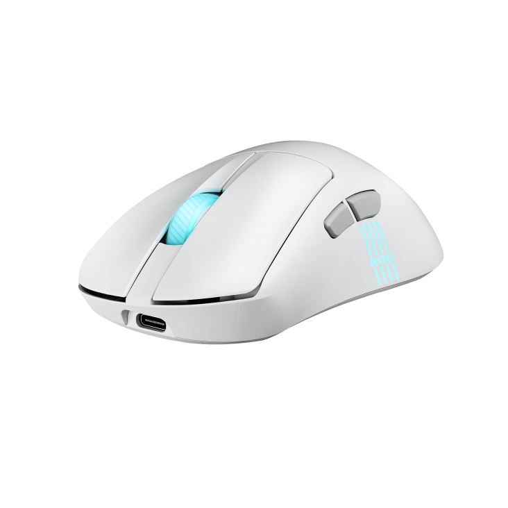 ASUS ROG Keris II Origin Wireless 65g AimPoint Pro 42K 8000Hz Gaming Mouse - Moonlight White