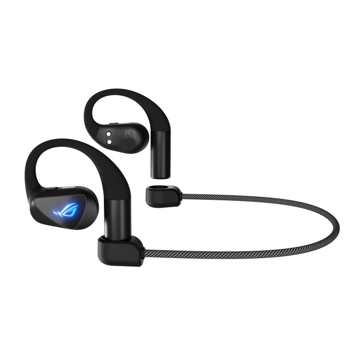 ASUS ROG Cetra Open Wireless 14.2mm DLC Driver Open-Ear Gaming Earbuds - Black